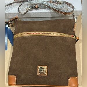 Dooney & Bourke Brown Suede Crossbody Bag - NWT